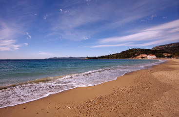 Lavendou beach in the french riviera coast