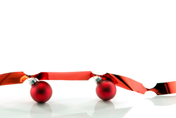 red christmas balls as decoration