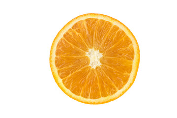 orange slice isolated on white background