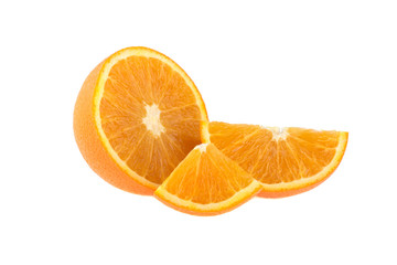 orange slice isolated on white background