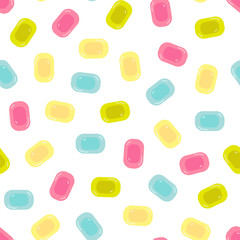 Vector seamless pattern with colorful candies. Sweets seamless p