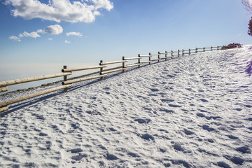 Snowy mountain panorama