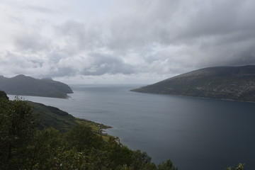 Nesna, Bratland, Fjord, Sjona, Norwegen, Nordland, Fv17, Fv 17, Küstenstraße, Kystriksveien,...