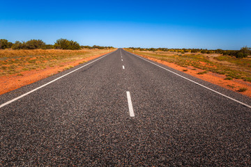 Road to nowhere. Stuart highway, Northern Territory, Australia