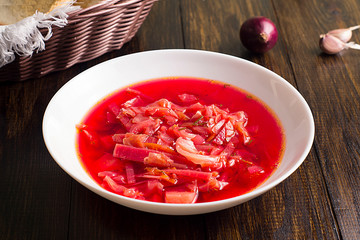 Russian traditional borsch