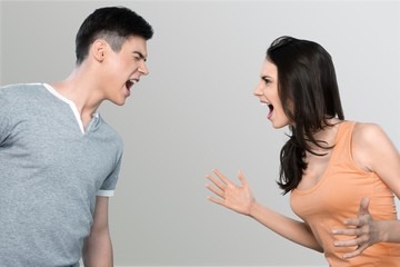 Arguing.