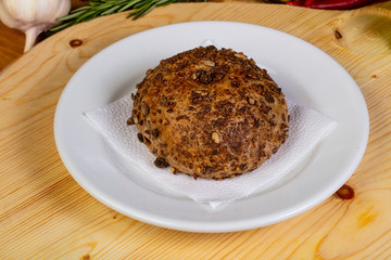 Homemade bread over wooden