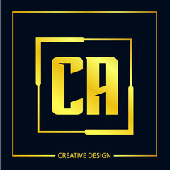 Initial Letter CA Logo Template Design