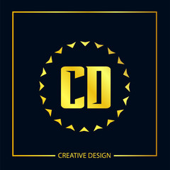 Initial Letter CD Logo Template Design