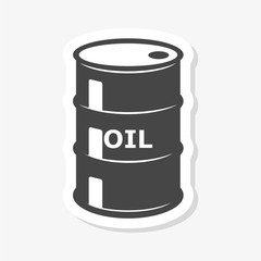 Oil drum container, barrel flat sticker