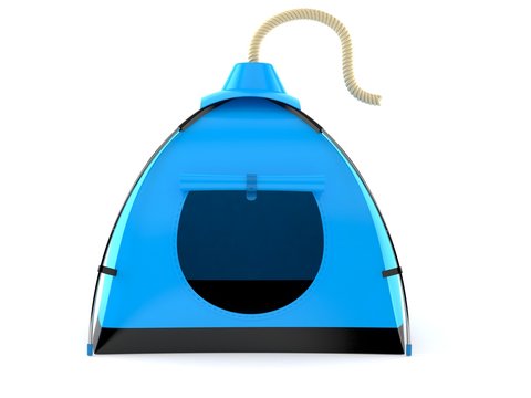 Tent with bomb wick