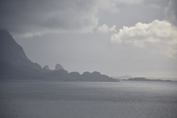 Nesna, Bratland, Fjord, Sjona, Norwegen, Nordland, Fv17, Fv 17, Küstenstraße, Kystriksveien,...