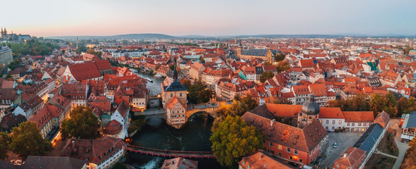 Bamberg, Germany. Aerial cityscape - obrazy, fototapety, plakaty