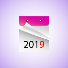 Calendar 2019. Vector illustration EPS10