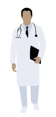 Fototapeta premium Male Doctor With Clipboard