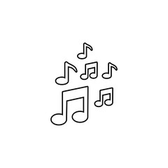 Music notes sign icon. Musical symbol.