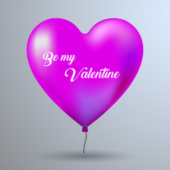 Pink heart balloon illustration