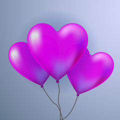 Obraz na płótnie Canvas Pink heart balloon illustration