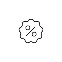 discount sticker line icon on white background