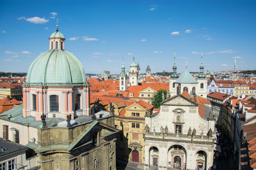 Fototapeta na wymiar Prague rooftops top view