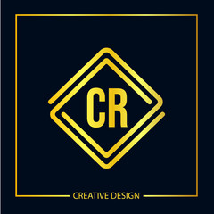 Initial Letter CR Logo Template Design