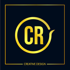 Initial Letter CR Logo Template Design