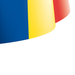 Fototapeta premium Romania flag, vector illustration on a white background