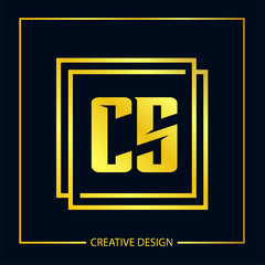 Initial Letter CS Logo Template Design