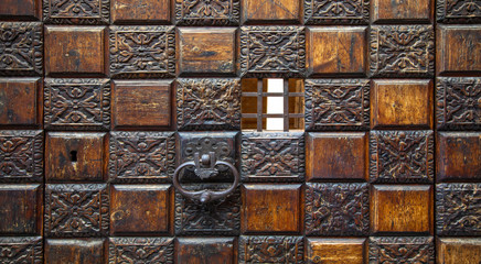 Italy beauty, very nice door detail in Venice , Venezia