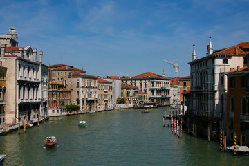 Fototapeta na wymiar Venice, Grand Canal, from the Accademia Bridge
