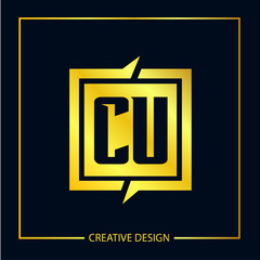 Initial Letter CU Logo Template Design
