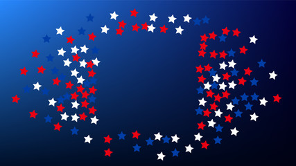 Colors of American Flag. USA Independence Day. . Invitation Background. Banner, Christmas and New Year card, Postcard, Packaging, Textile Print.