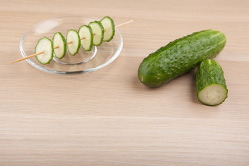 Cucumber salad plate table 