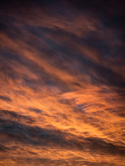 Twilight sky background with colorful clouds