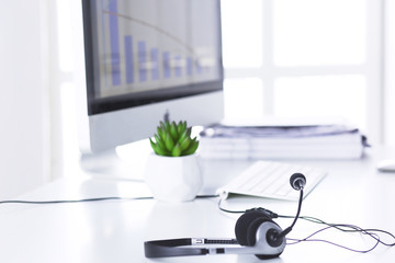 Communication support, call center and customer service help de