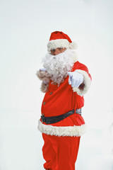 Christmas theme: happy Santa Claus. Over white background