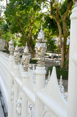 white temple thailand detail