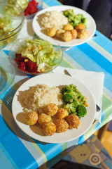 Vegetarian food lunch