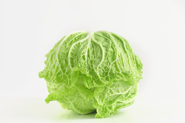 Fototapeta premium fresh chinese cabbage or napa cabbage isolated on a white background, studio shot