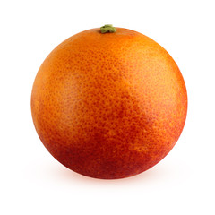 bloody red orange on a white background.