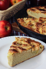 Piece of Apple pie. Dessert.