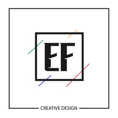 Initial Letter EF Logo Template Design