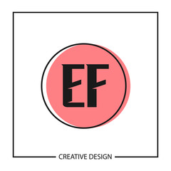 Initial Letter EF Logo Template Design