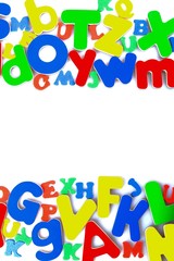 Foam Toy Letters With Empty Space Between Close-up