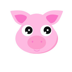 Funny vector pig illustration