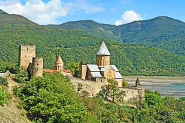 Ananuri  -  a castle complex  with church of the Mother of God on the Aragvi River in Georgia,    © robnaw