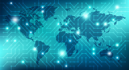 network / hightech / digitalisation / cyberspace illustration