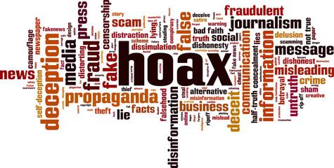 Hoax word cloud