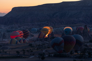 World best hot air balloon destination. gore me, Turkey.