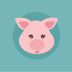 Funny pig illustration
